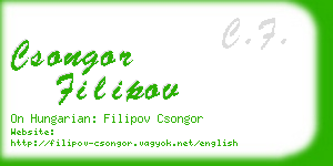 csongor filipov business card
